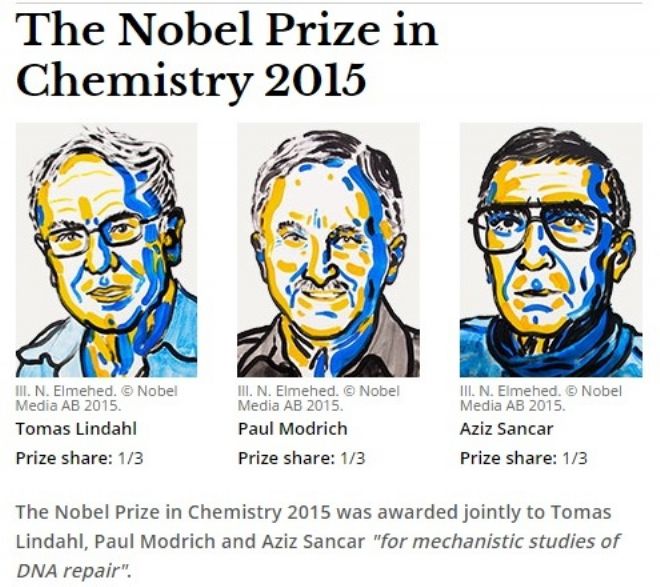 2015 Nobel dl Trk asll ABD vatanda Aziz Sancar'a...